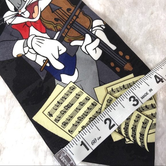 Looney Tunes Bugs Bunny Black Tie Musical Violin - Picture 3 of 5